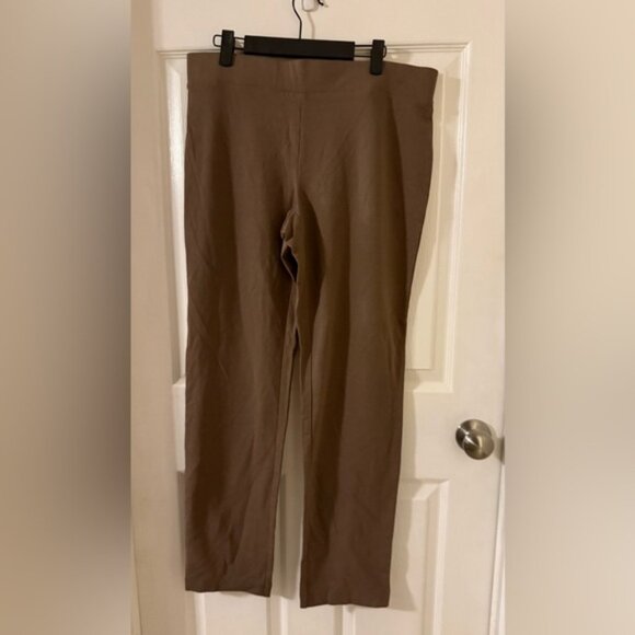 New Pure Jill hazelnut knit pants Sz M pull on 57% Pima cotton 38% modal rayon - Picture 1 of 8